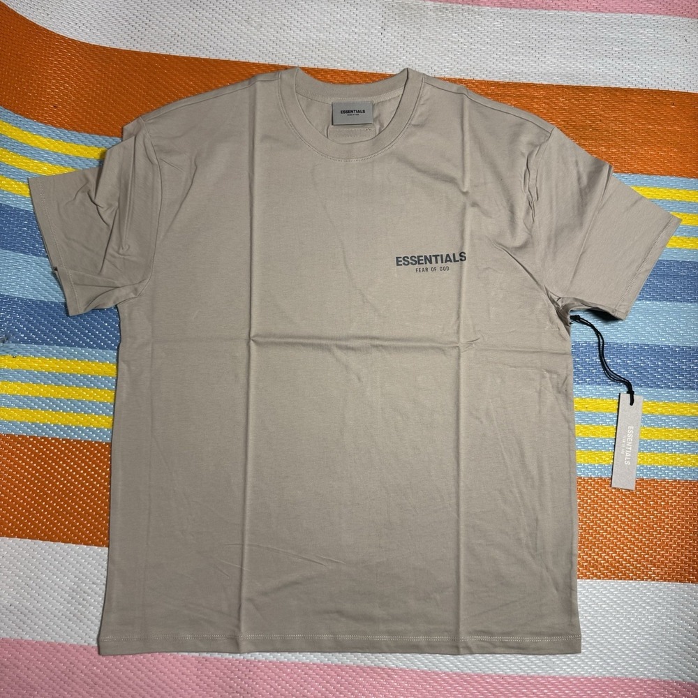 Essentials Fear Of God Core Collection Tan Short Sleeve T-Shirt Men's Size Large